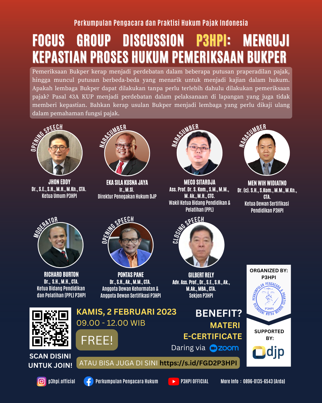 FOCUS GROUP DISCUSSION DENGAN TOPIK: “MENGUJI KEPASTIAN PROSES HUKUM PEMERIKSAAN BUKPER”